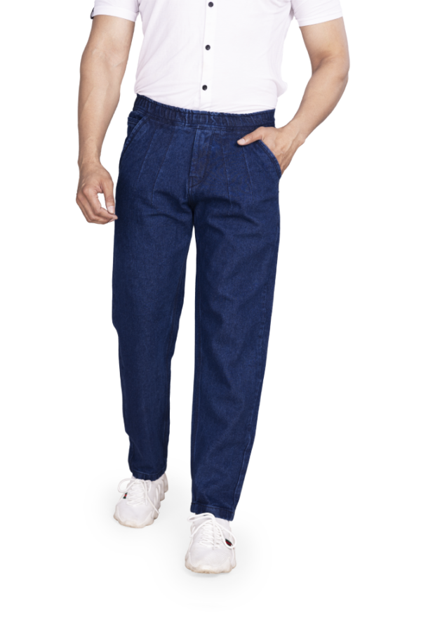 Front of Dark Blue Loose Fit Joggers