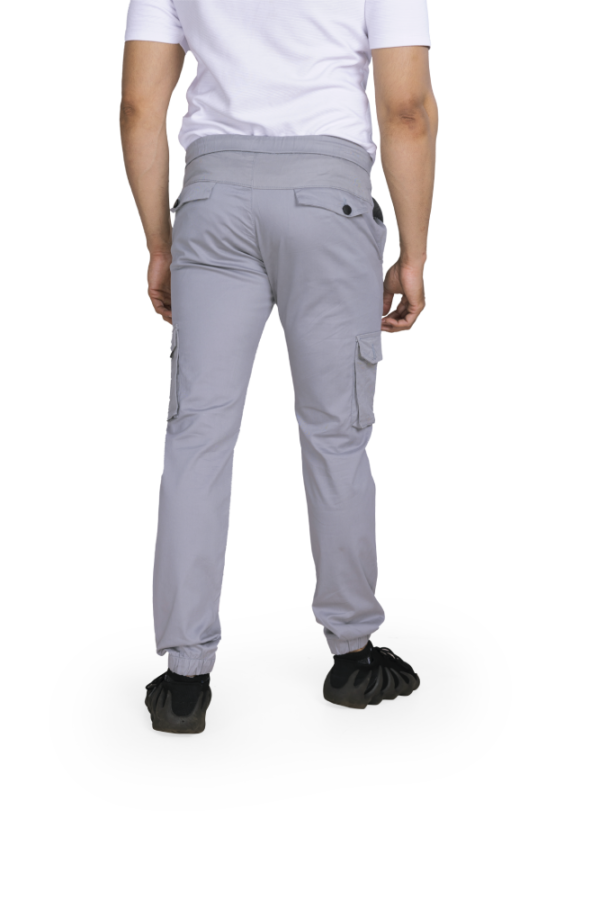 back of grey joggers for men