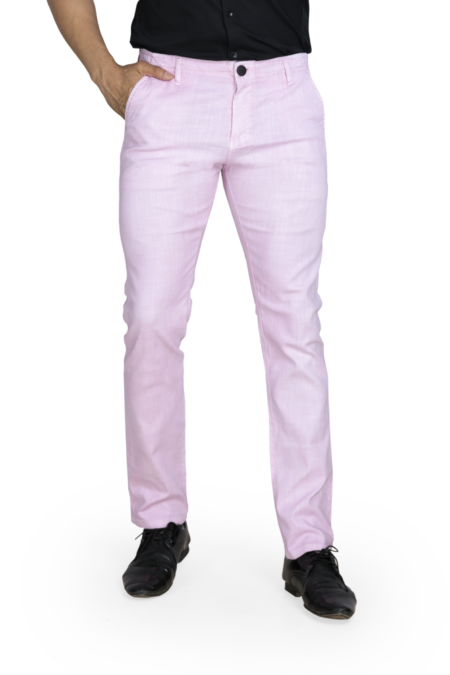 light pink lenin trousers for men